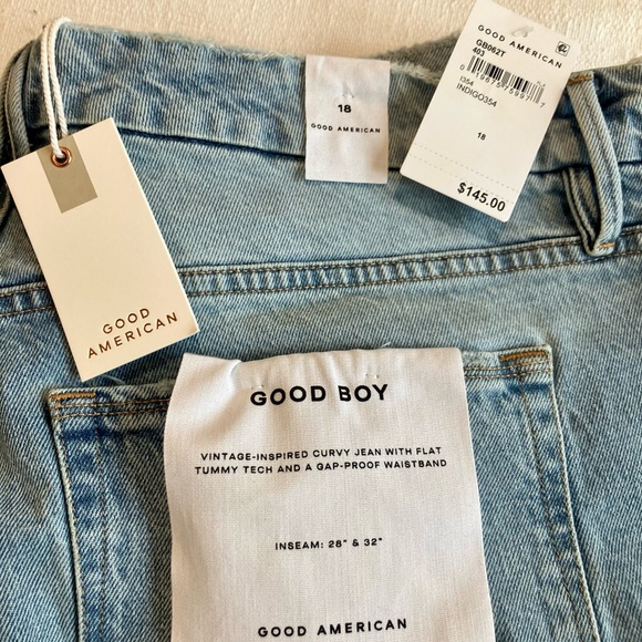 NWT Good American Jeans- 18 Good Boy - Picture 3 of 3